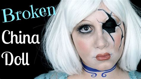 easy broken doll makeup|broken porcelain doll makeup tutorial.